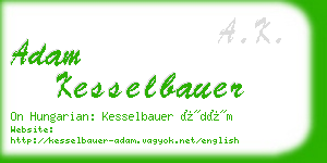 adam kesselbauer business card